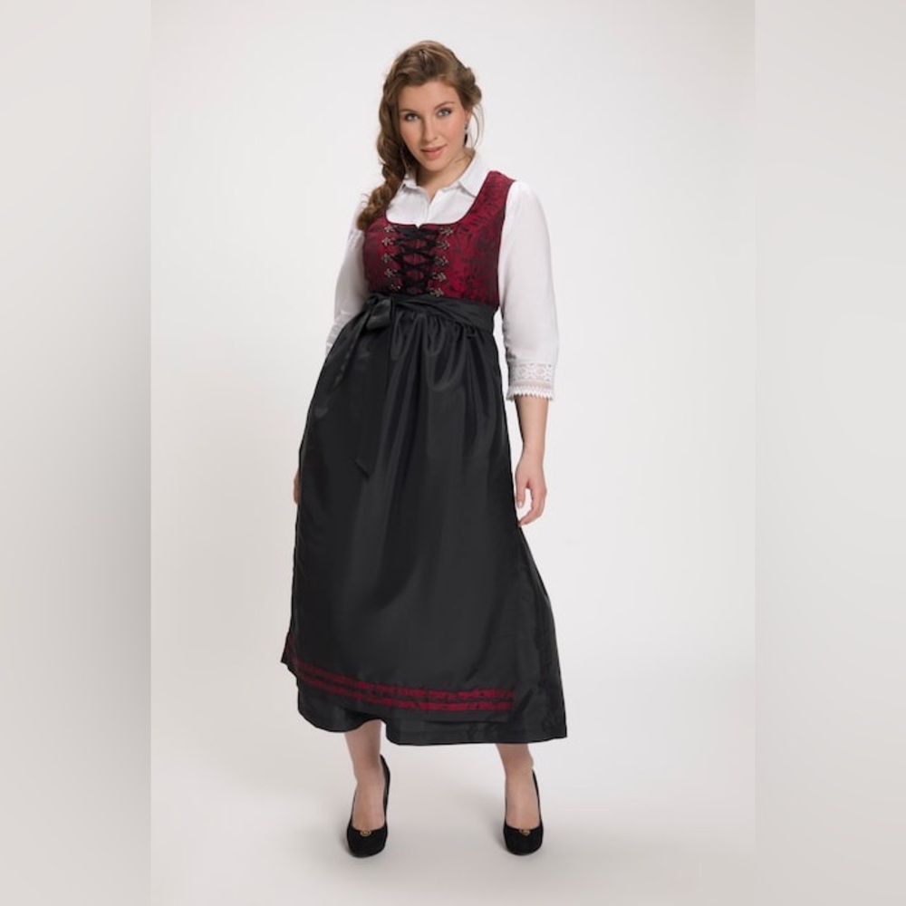 Tessa Jacquard Dirndl Apron Maxi Dress
